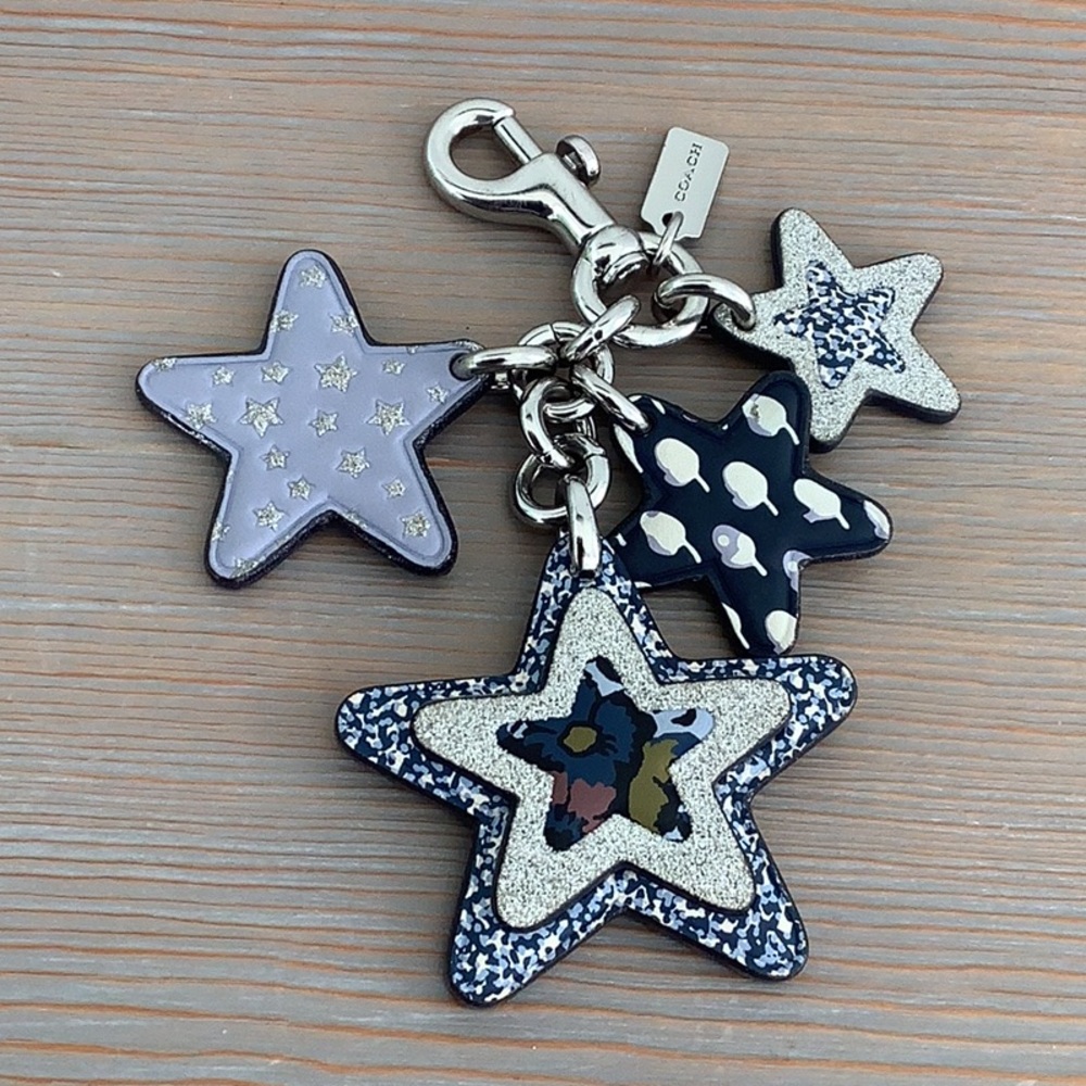 Coach Blue Stars Mix Bag Charm-RARE